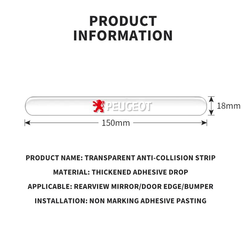 Car Door Handle Protector Anti-Scratch Silicone Door Bowl Sticker For Peugeot 206 208 306 307 308 508 106 107 108 2008 3008 5008