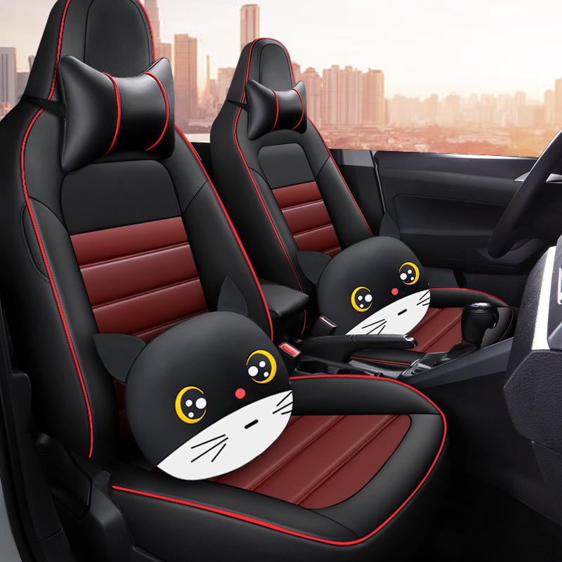 HMGJ Custom Car Seat Covers for Volkswagen POLO Plus – Full Package, All-Season Mats.