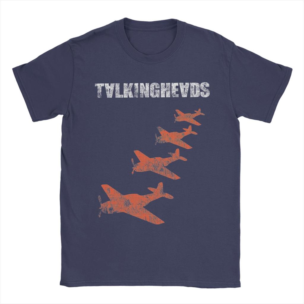 Talking Heads Planes T Shirts for Men Pure Cotton Humor T-Shirts Round Collar  Tees Short Sleeve Tops Gift Idea