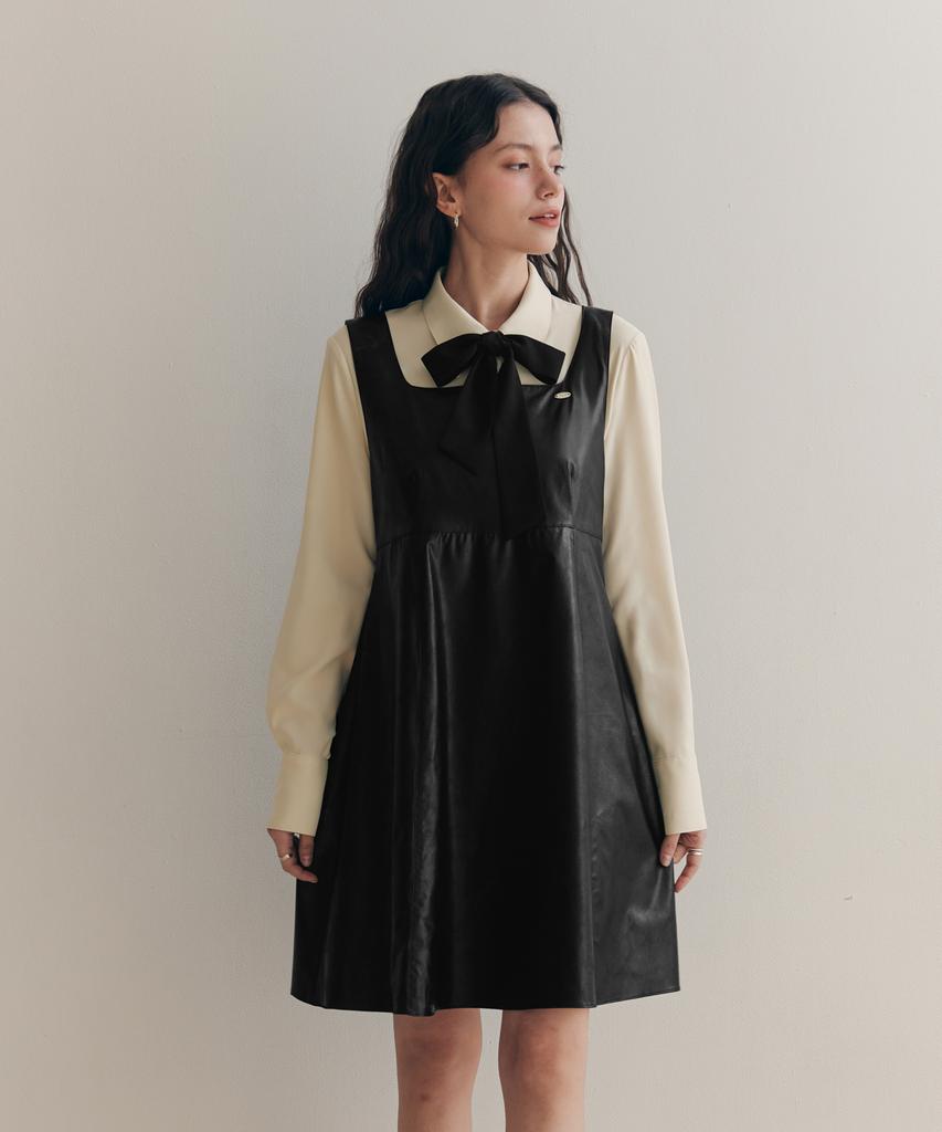 Zero Street Luna Leather Dress / Black