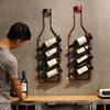 Eisen Wandbehang Weinhalter Display Weinflaschen Aufbewahrung Organizer Zuhause Restaurant