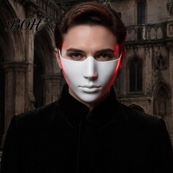 Cosplay Prop for Parties Masquerade Masque Men Women, Cyberpunk Half Face Mouth Plastic Cyber Ball Proms, Mardi Gras, Halloween Party Fashionable