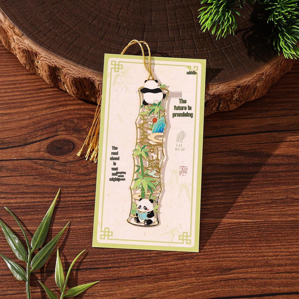 Adorable Panda Metal Bookmark - Festival Souvenir & Children's Reading Page Holder Gift