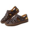 Fashion Luxury Mens Sandals Fashion Handmade Leather Sandals Summer Hollow Out Roman Shoes for Men Casual Beach Sandals Wading Sandalias