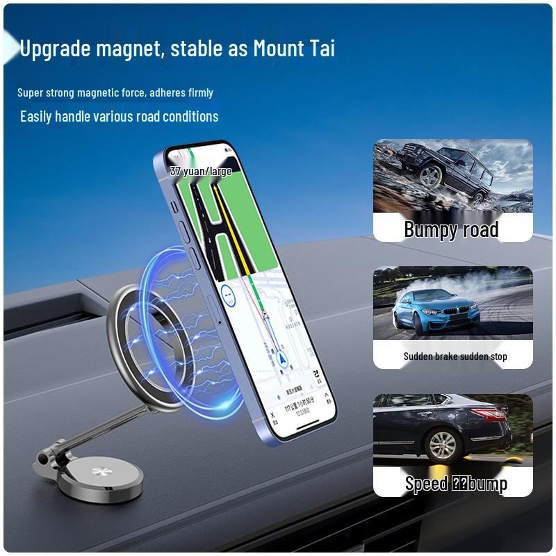 360° Rotating Zinc Alloy Magnetic Car Phone Holder