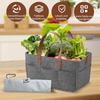 Felt Storage Bins Large Portable Market Basket With Shoulder Strap Home & Kitchen Organization For Foraging Food Family Picnic