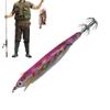 12cm Squid Jig Rattling Bead Luminous Saltwater Jigs Hook with Sound Beads Glowing Catching Hook
