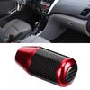 Universal Carbon Fiber Automatic Wave Stick Head Shift Knob Modification Accessory(Red)