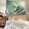 Made in Abyss Angelabenteuer Wandteppich Skurril Grün Anime Wandbehang Perfekt für Otaku Schlafzimmer Fantasie Ästhetik Dekor