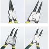 4Pcs 7'' Long Nose Plier Staight Bent Plier Inner Outer Retaining Snap Ring Remover Tool Circlip Pliers Set With Storage Bag
