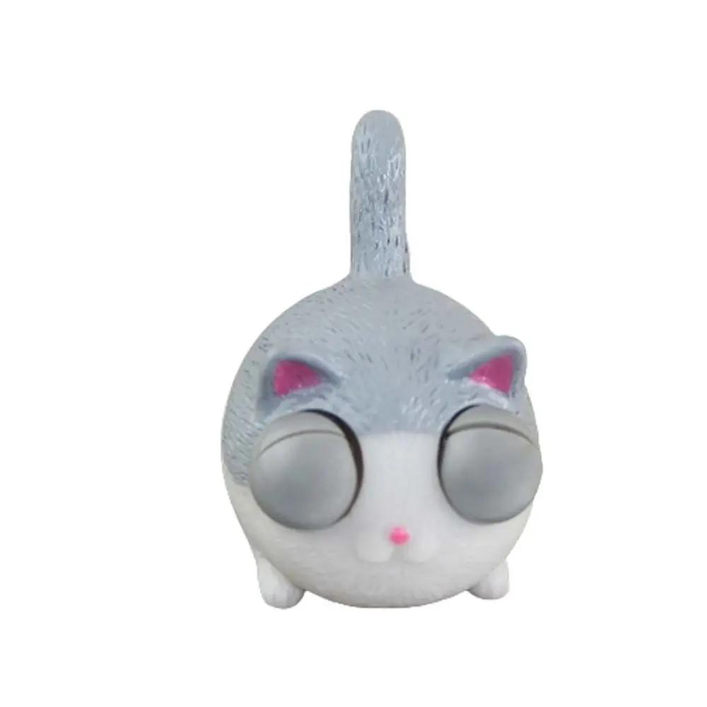 Fidget Squeeze Burst Eye Cat Animal Vent Toy Angry Cat Cat Vent Ball Squeezing Sensory Toys Soft Squeeze Toy Burst Eye Cat Toy