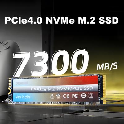PCIe 4.0 M.2 NVMe SSD Speed Up To 7300MB/s Read 6800MB/s Write 64/128/256GB Internal Solid State Drive for PC Laptop Desktop Computer