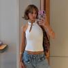 Cheongsam Buckle Vest Hollow Stretch Daily Vest