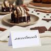 UrbanMingle Place Cards Pack of 120 - Small Tent Cards with Gold Foil Border