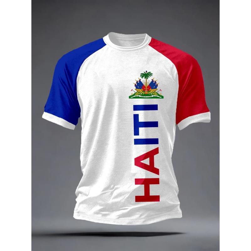Football Jersey Men's Crew Neck Sportswear with Print Casual & Training Tops Tees