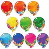 50 PCS Balloon Cutouts, Double-Sided Printing Balloon Accents Cut-Outs Bulletin Board Classroom Decoration In 10 Designs DIY Crafts Project Party