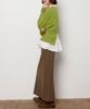 Okuka Classic Check Wool Long Skirt