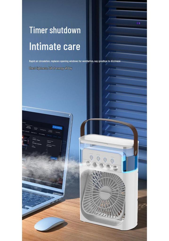 Desktop Humidifying Spray Fan - Compact Air Cooling for Home & Office