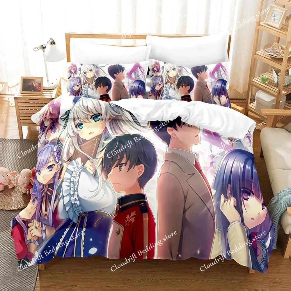 Set Biancheria da Letto Anime Seirei Gensouki Ragazzi Ragazze Twin Queen Size Copripiumino Federa Letto Bambini Adulti Moda Tessile per la Casa
