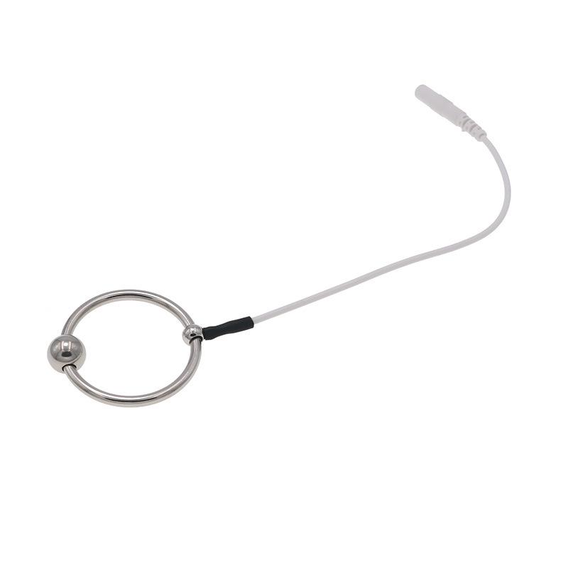 Inel de mărgele din oțel inoxidabil Soc electric Inel pentru penis Accesorii unipolare Puls Jucării pentru adulți Instrumente Pasiune Consumabile pentru adulți