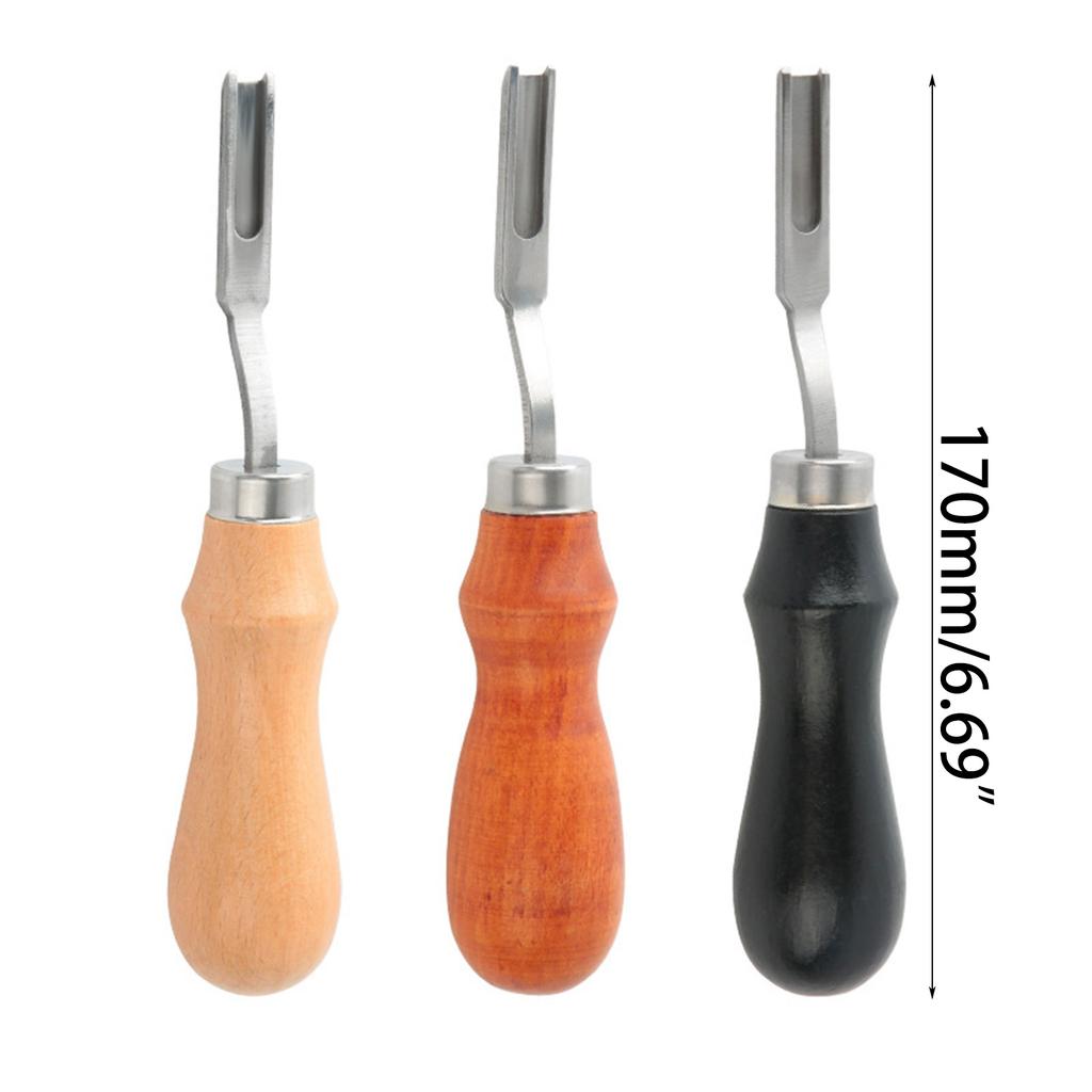 Stainless Steel Leather Shaver Edge Scraper Professional Leather Edger for Leather DIY