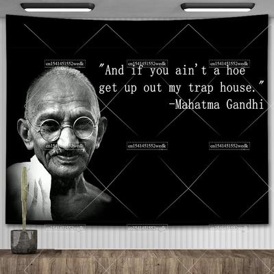 Hlavní Gandhiho citát vlajka banner nástěnná dekorace tapiserie Gandhiho trap house meme tapiserie estetické jógové podložky dekorace do ložnice