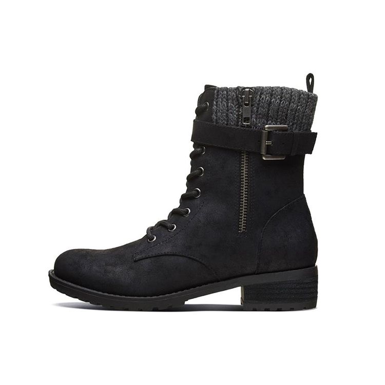 Skechers Dome Lace-Up Fashion Martin Boots Women boots Black 44662-BLK 35