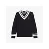 Fred Perry [headquarters Genuine] Fred Perry [sharp] Stripe Trim V Neck Knit  102  Afpm2438541 102 qzgAfpm2438541 102