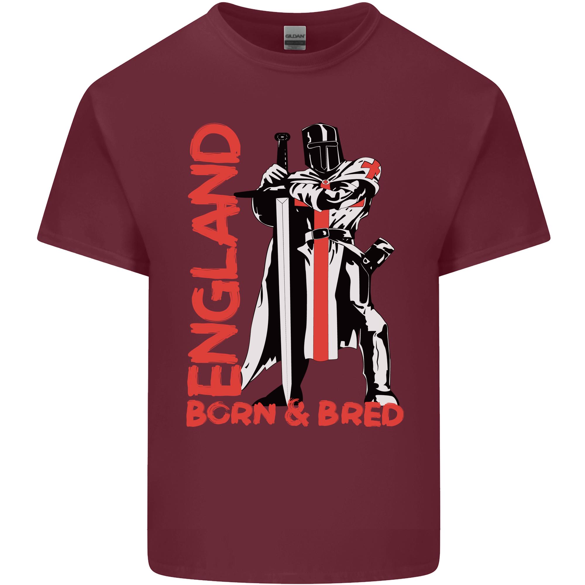 England Born Bred St Georges Day Unisexs Light Cotton TShirt S