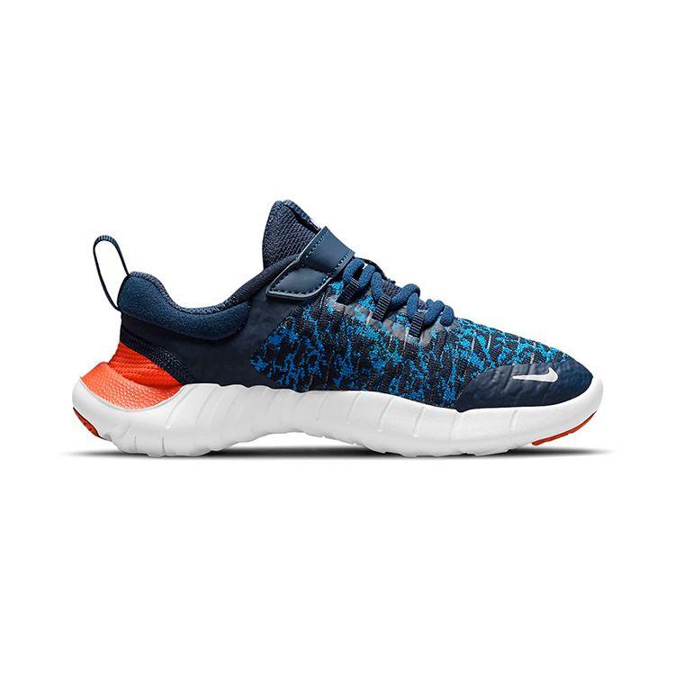 Nike Free RN 2021 Low Top Kids Running Shoes Kids Sneakers Blue Orange CZ3996-410