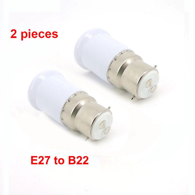 

Цоколь светодиодной лампы Переходник B22 на винт E27 на B22 Держатель адаптера для лампочки Адаптер переменного тока Детали освещения B22 to E27 2pcs