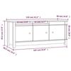 VidaXL Shoe Cabinet White 110x38x45.5 Cm Solid Pine Wood 814600