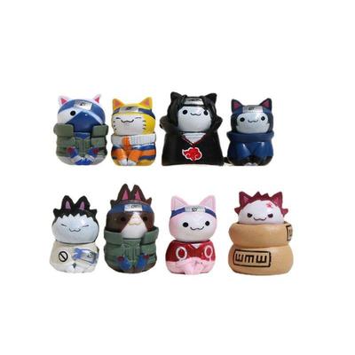 Set mit 8 Stück Naruto-Figuren Kakashi Uzumaki Naruto Haruno Sakura 3 cm