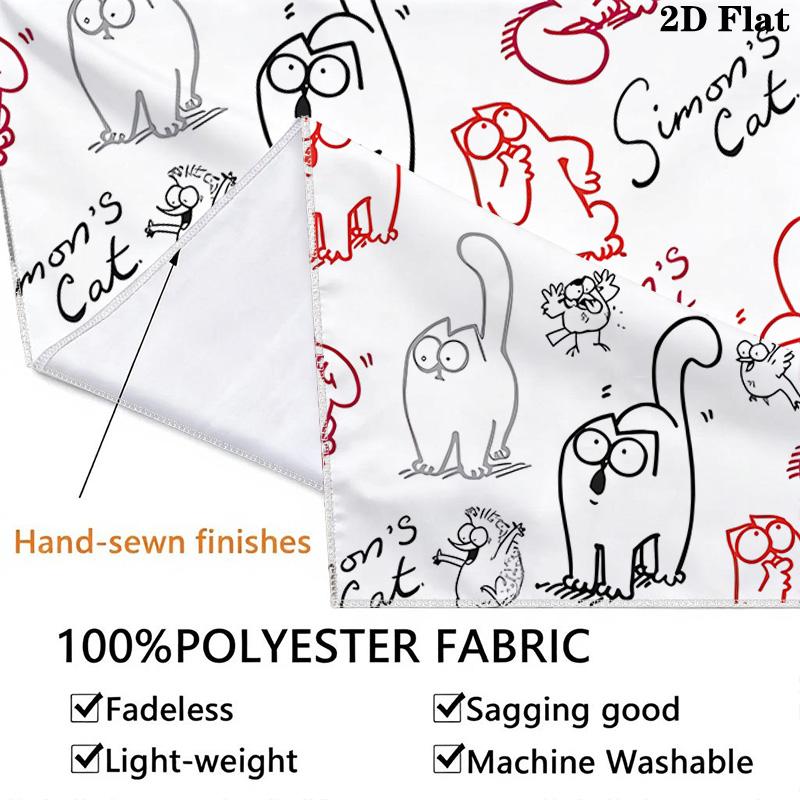 Simon'S Cat Wall Tapestry Aesthetic Wall Hanging Printed Fabric Blanket Decorative Tapestries For Bedroom Living Room Home Decor