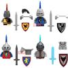 Medieval Red Lion Black Eagle Castle Soldier Green Dragon Action Figures Building Block Military Figure Vest Armor Toy Gifts