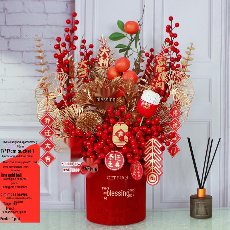 Fortune Flower Bucket: Home & Wedding Décor, Housewarming & Newlywed Gift