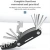 Mountain Bike Portable Socket, Multipurpose Wrench, Bicycle Multi Tool, Screwdriver, Motorcycle Repair Tools, 16 In 1