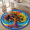1PC Tree Life Office Round Area Rug, Indoor Mat Suitable ForOffice, Under Office Chairs Bedroom Living Room Home Decor, Room Deco, D027