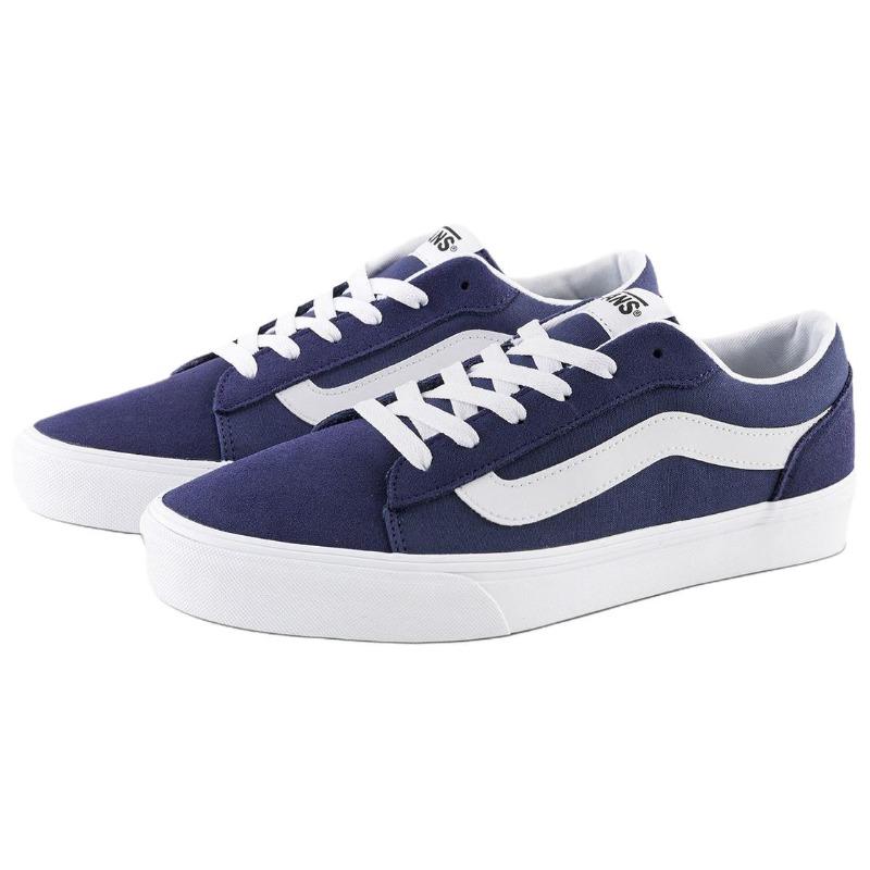 Vans Vero LS Fabric Split Leather Classic Summer Retro Low Top Skate Shoes Men Dark Blue VN000Y7HEMT