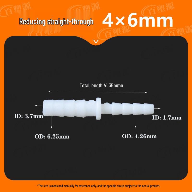 Plastic Hose Fitting: Reducing Straight-Through Barb Connector for Quick Water Pipe Connection in Fish Tanks