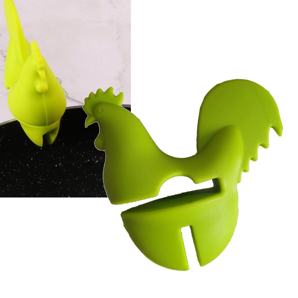 Kitchen Rooster Pot Clip Soft Elastic Silicone Rooster Kitchen Accessories Clip for Home