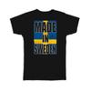 Gift Tshirt Made In Sweden Flag Retro Artistic Swedish Expat Country