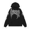 Grenzüberschreitende Trendmarke Revenge, flammendes Buchstaben-Engels-Totem, Fleece-Hoodie, Sweatshirt, Jacke für Herren und Damen