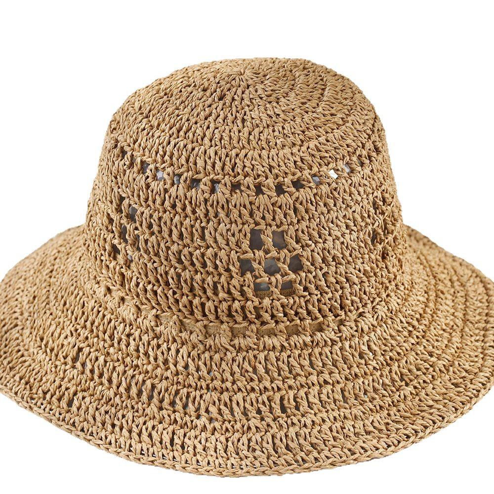 New Fashion Ladies Summer Hoilday Floppy Straw Hat Women Wide Brim Beach Foldable Straw Sun Hat Sun Cap s