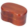 Japanese Style Portable Double Layer Waist Shape Bento Box Wood Simple Sushi Box
