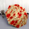 1pc Apple Slices Pattern Umbrella with Plastic Handle,Suitable for All Seasons Home Travel Outdoor UmbrellaPT266