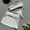 3-teiliges Bikini-Set, Bandeau-Bikini, sexy Damen-Badeanzug, glänzender Rock, weibliche Bademode, Seestern-Badeanzug, Strandbekleidung, Überzüge