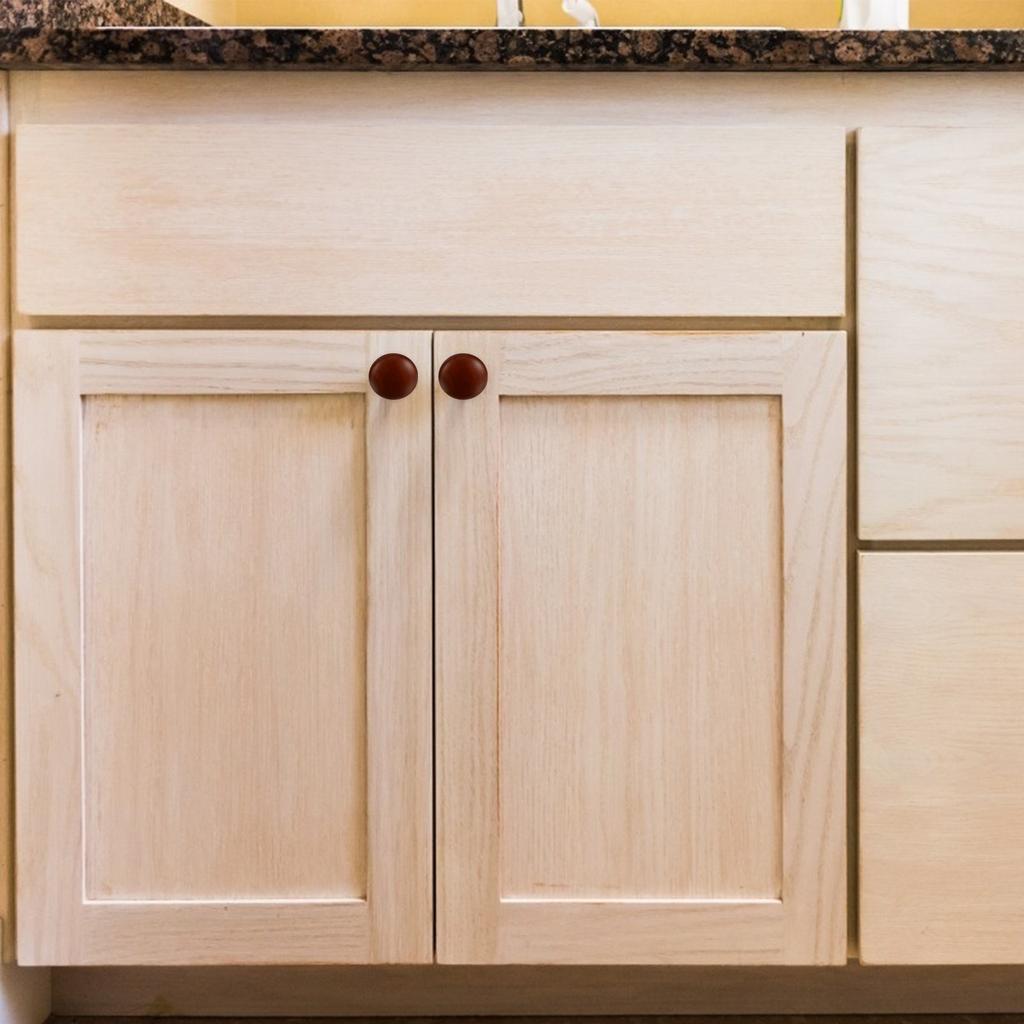 8Pcs Real Wood Cabinet Handles High Quality Round Door Knobs for Wardrobe Drawer Furniture Round Door Handle Cabinet Knob