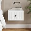 Wall Mounted Nightstand White 33 x 34.5 x 20 cm Engineered Wood