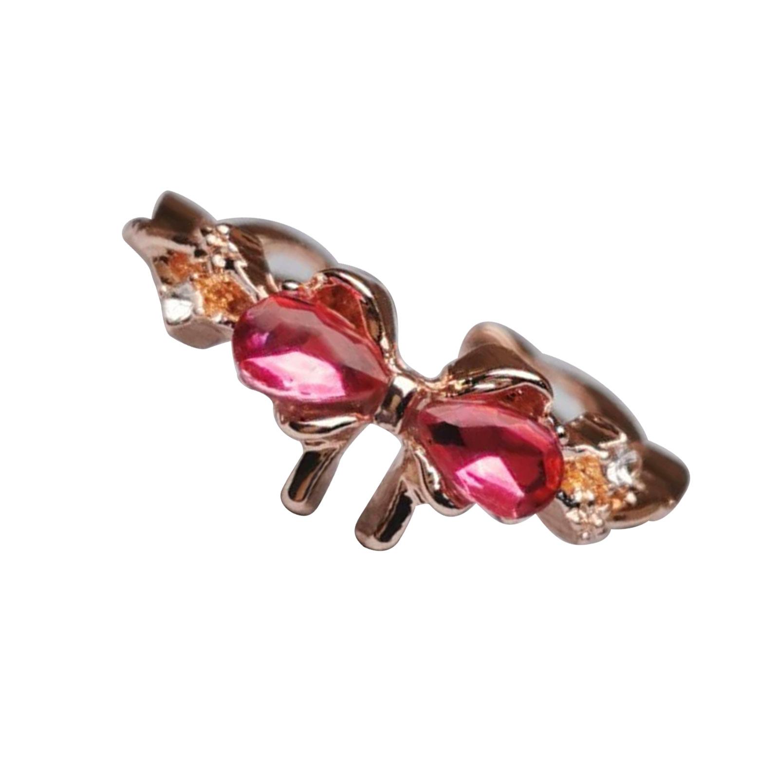 

Элегантные кольца с бантом, модные полые кольца, регулируемые открытые кольца, сплавная текстура для свиданий, вечеринок и повседневных нарядов розового золота